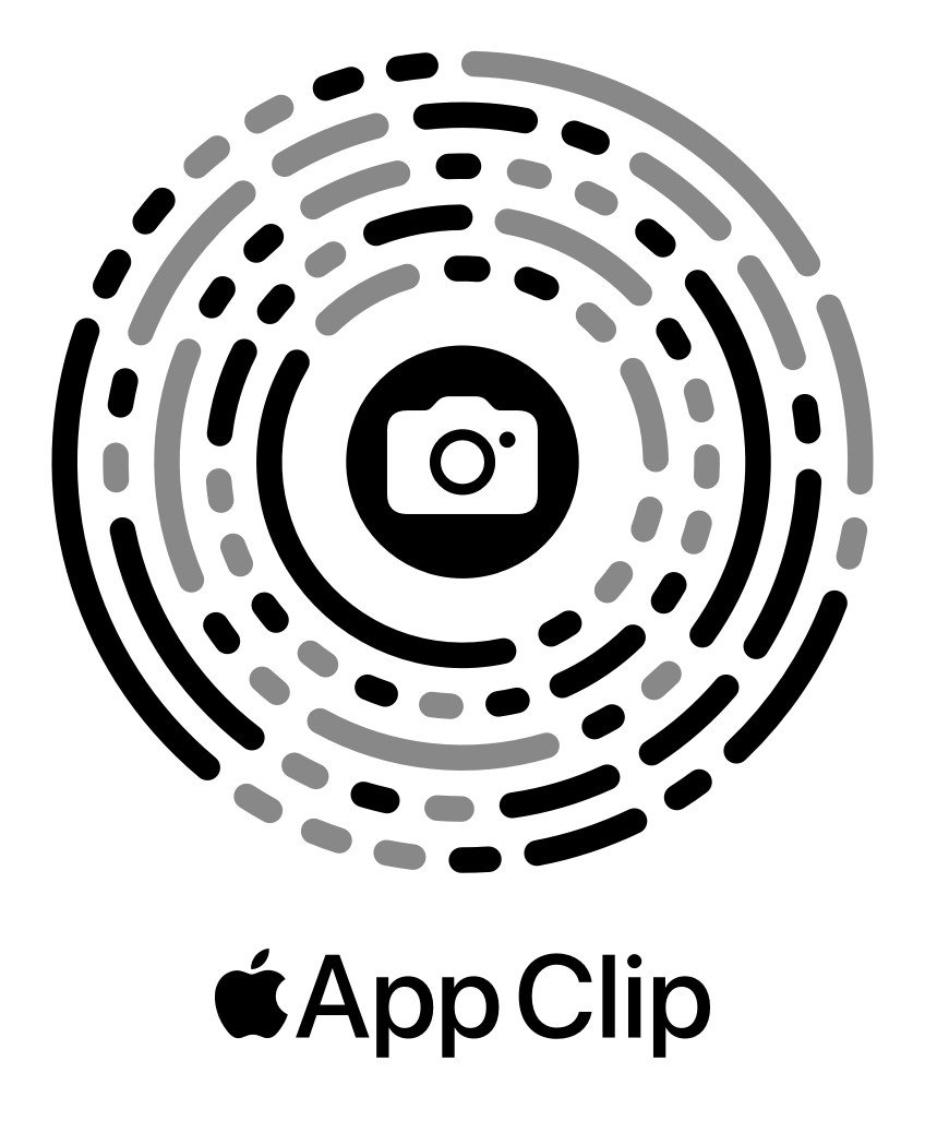 An Apple App clip code that will open the Hue Clips demo when scanned